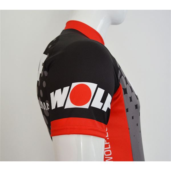 Cyklistický dres Wolf s krátkymi rukávmi čierny - XXL